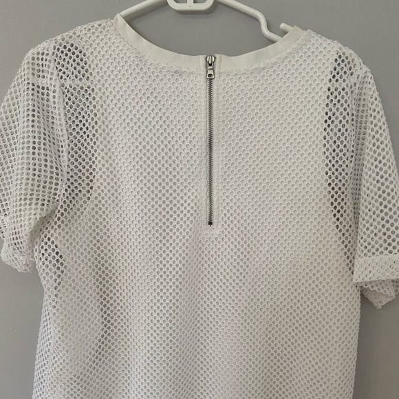Banana Republic white mesh blouse - Picture 4 of 6